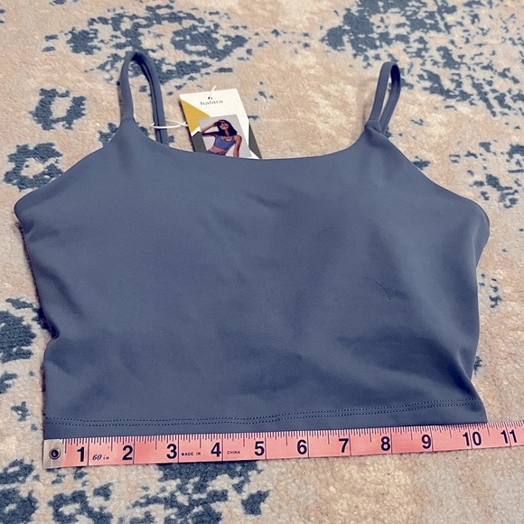 NWT Blue M tank top with built in bra - Picture 9 of 9